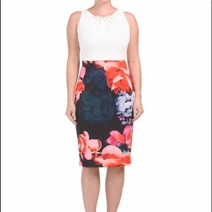 NWT Nicole Miller flower midi dress Sz 10
